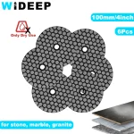 6 100mm 4inch Dry Polishing Pad Sanding Discs for Marble Granite Ceramic Stone (New)