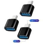 USB OTG Data Transfer Adapter Type C Female to USB Male Converter Fast (New)