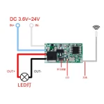 Upgraded Version 433Mhz 1CH RF Relay Receiver Universal Wireless Remote (New)