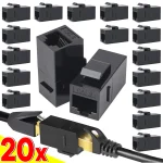 2-20pcs RJ45 Cat6 Coupler Ethernet Network Direct Connector Cable LAN (New)