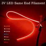 LED Same End Filament Spiral Bulb Filament Flexible Retro Edison Bulb Lamp Parts (New)