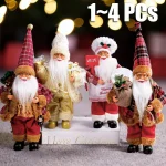 1~4 Santa Claus Figurine Doll Children Xmas Gift Christmas Tree Decorations Navidad (New)