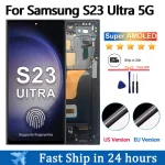 Samsung S23 Ultra Display 6.8" Super AMOLED for Samsung Galaxy S23 Ultra S918 LCD Display Touch Screen Digitizer Assembly Support Fingerprint and S-Pen (New)