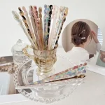 Fashion Chinese Style Hair Sticks Vintage Acetate Chopstick Women Hairpins Clips Wedding Jewelry (New)
