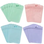 50 lot Reusable Plastic Zip Lock Bags Transparent Macaron color Sealing Bag for DIY (New)