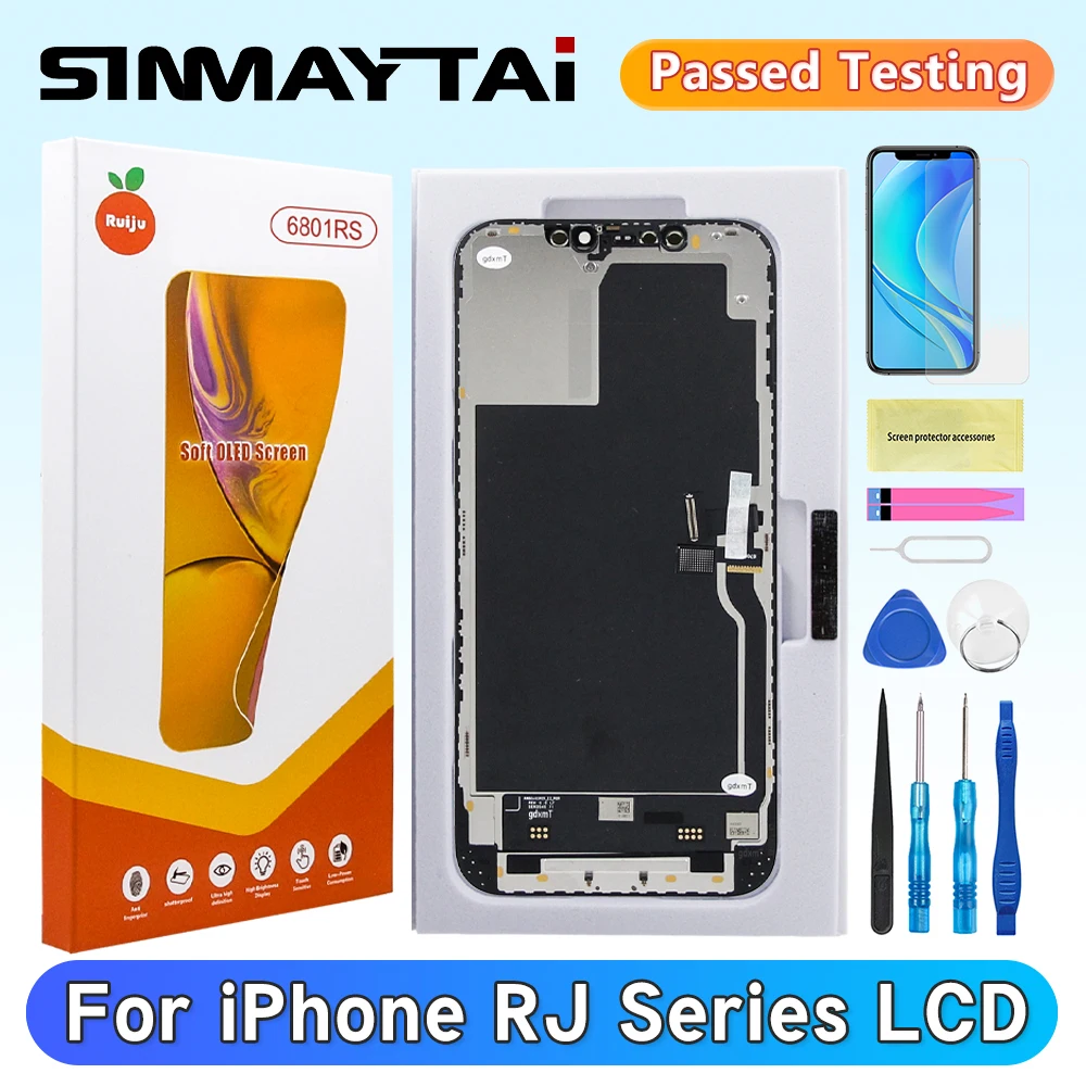 S638ba7b45bd143d6b5c09072bef5575bc RJ OLED Display iPhone 12Pro 13pro 14pro 15pro (New) - Image 1