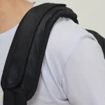 Black Weight Reducing Shoulder Pad Dual Backpack Stress Reducing Wider Weight Reducing Schoolbag (New)
