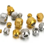 50 Stainless Steel Bead 4mm 6mm 8mm Screw Cyclinder Tube Spacer Loose Beads (New)
