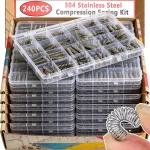 Stainless Steel Springs Assortment Kit Compression Spring for Mechanical Repairs DIY Versatile Compression (New)