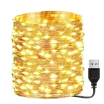 Waterproof USB Battery LED String Light 5V 10M Copper Wire Fairy Garland Light (New)