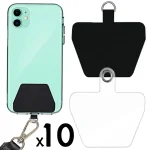10-Replacement Lanyard Strap Patch Universal Self Adhesive Mobile Phone (New)