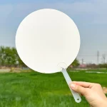 10 Round Hand Fan Blank DIY Chinese Hand Fan Stage Performance Hand Fan (New)