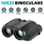 Binoculars 10X25 HD Mini Portable Telescope BAK4 FMC Coated Telescope Outdoor Bird Watching (New)
