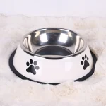 Stainless Steel Large Capacity Pet Bowl Dog Food Bowl Multiple Specifications Anti Fall Food (New)