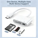 3 in 1 USB Type C Multifunction Card Reader OTG SD TF Cards USB (New)