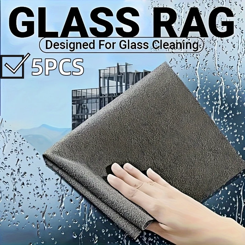 S65cfeea7e3124a70baf68fd50820f8f6T Magic Glass Cleaning Cloth Thickened Streak Free Towel, Reusable Dual Sided Eraser for Kitchen Windows, No (New) - Image 1