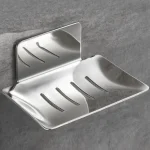 304 Stainless Steel Soap Dishes Self adhesive Wall Mounted Bathroom Soap Holder Rustproof No (New)