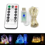 20m 10m Remote Control 8 Function LED Fairy Lights USB String Lights Christmas (New)