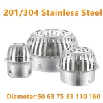 Stainless Steel Balcony Roof Round Large Displacement Anti blocking Floor Drain Outdoor Rain Bucket (New)