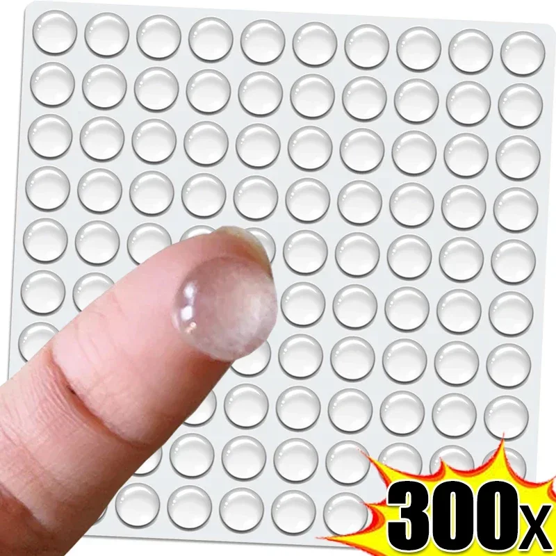 S6714fbca74294ce0a4c2506b92957652D 100 200 300 Self Adhesive Clear Door Stopper Rubber Damper Buffer Cabinet Bumpers Furniture Dots Cushion (New) - Image 1