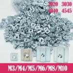 100p lot T Block Square Nut M3 M4 M5 M6 M8 T Track Sliding Hammer (New)