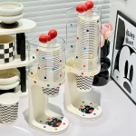 Water Cup Dispenser, Water Dispenser Disposable Cup Holder Rack Flat Bottom Cups, Pull (New)