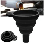 Car Engine Funnel Universal Silicone Liquid Funnel Washer Fluid Change Foldable Portable Auto (New)