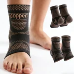 Copper Ankle Brace,Infused Ankle Support Compression Sleeve for Men Women,for Foot Pain,Sprained Ankle,Recovery,sports (New)