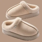 Womens Winter Slippers Non Slip Indoor House Shoes, Plush Fleece Lined Warm Cotton Slippers (New)
