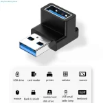 USB Male to Female Left Angle 90 Degree Turn Adapter (New)