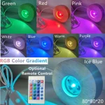 Wood Desktop Decorative Lights Remote Control Light Base100 80 60mm Switch USB Led Night Light (New)