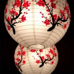 1 Plum Blossom Paper Lanterns Chinese Japanese Style Hanging Lamp Outdoor Garden Wedding (New)
