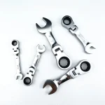 Mini Short Handle Ratchet Wrench With Movable Head Quick Dual purpose Open End Wrench (New)