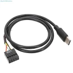 USB 9 Pin Male to Motherboard USB C Male Adapter (New)