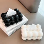 High Aesthetic Tissue Box, Home Living Room, High End Tissue Storage, Paper Box, Cream (New)