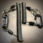 Lost Rope 1.2m 2m Elastic Roll Key Hanging Rope Steel Wire Spring Rope Fishing (New)