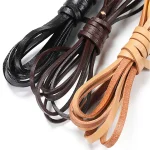 2 Meters 3 Colors Retro Genuine Leather Cord 2 10mm Flat Strand Cow Leather (New)