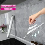 40cm Kitchen Sticker Transparent PVC Material Electrostatic Sticker Waterproof and Oil Resistant DIY (New)