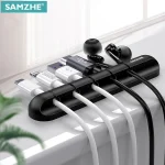 SAMZHE 2pcs/Set Cable Winder 5 Clips USB Organizer Desk Cable (New)