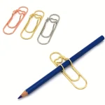3 Set Multi functional Metal Paper Clips with Pen Holder Binder Clips School Office Learning (New)