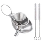 46086  Stainless Steel Kitchen Funnels Set Food Grade Metal Funnels for Filling (New)