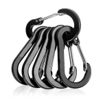 6 Aluminum Alloy Carabiner Keychain Outdoor Camping Climbing Snap Clip Lock Buckle Hook (New)