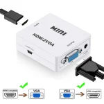 HDMI to VGA Converter With Audio VGA to HDMI Converter HDMI Adapter for (New)