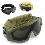 Tactical Goggles Military Shooting Sunglasses Windproof Sand Control Wargame Glasses Army Shooting Airsoft (New)