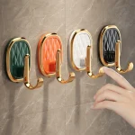 4 Pack Bathroom Adhesive Hooks   Towel Hook for Hanging Towels, Clothes and (New)