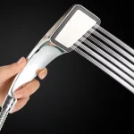 300 Hole Square Hand Held Pressurized Shower Head Shower Nozzle Bath Shower Pressurized Shower Head (New)