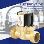 Brass Electric Solenoid Valve AC220V DC12V Integration Faucet Solenoid for Valve Control Normally (New)