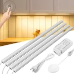 Motion Touch Sensor LED Lights Wireless Light Penetrable Wood Aluminum Bar Light Cabinet (New)
