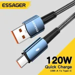 Essager 120W 6A USB C Cable Super Fast Charge Type-C (New)
