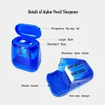 1 Student Plastic Color Transparent Pencil Sharpener Geometric Double Hole Sketch Pencil Sharpener (New)